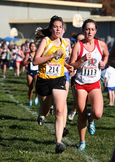 NCS XC D3 Girls-079.JPG - 2009 North Coast Section Cross Country Championships, Hayward High School, Hayward, California